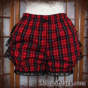 Plaid micro mini bloomers goth punk size small to plus size