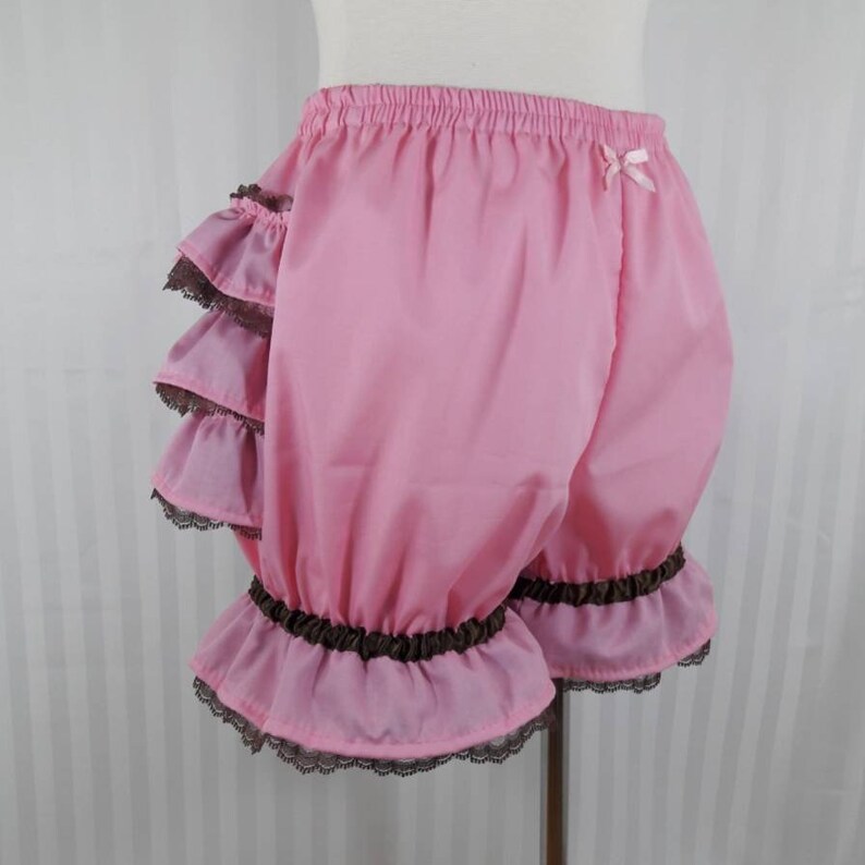Pink Fancy Ruffle Short Mini Bloomers Fairy Kei Decora Pop Pastel Goth ...