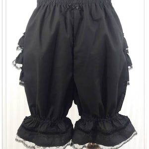 Black Fancy Ruffle Knee Length Bloomers Steampunk Lolita Adult Women - Etsy