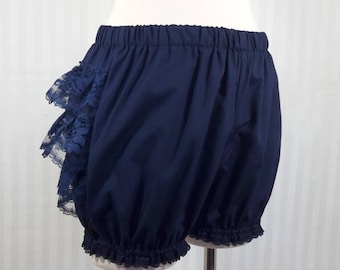 Navy blue Micro mini lolita steampunk bloomers adult small to plus size