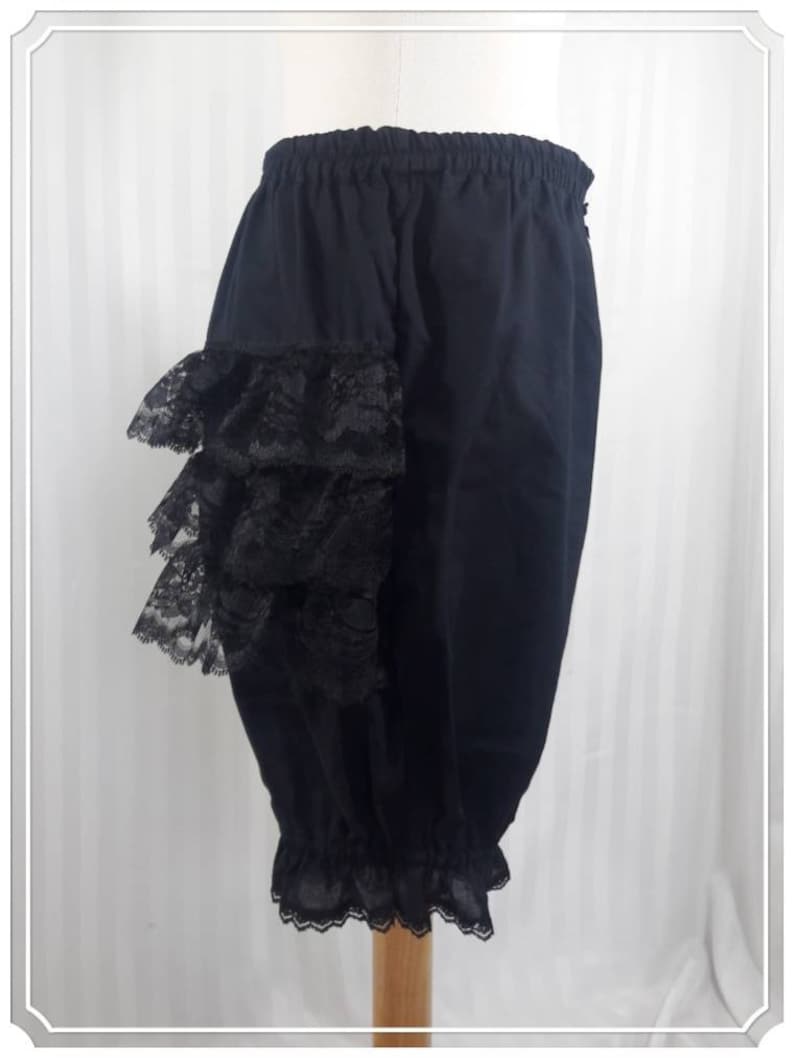 Black Ruffle Above the Knee Bloomers Steampunk Lolita Adult Women Small ...