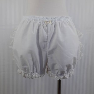 Ivory mini adult bloomers beige cream lolita steampunk gothic victorian small to plus size image 1