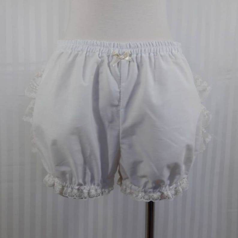 Ivory mini adult bloomers beige cream lolita steampunk gothic victorian small to plus size image 1