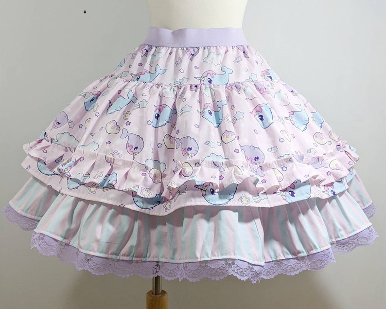 Pink Narwhal Candy Girl Skirt Fairy Kei Sweet Pop Lolita Small - Etsy