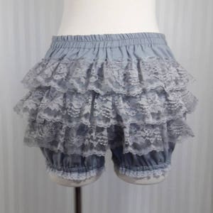 Gray Micro mini bloomers adult women lolita small to plus size image 4