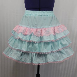 Mint blue skirt fairy kei gothic goth lolita small-plus size