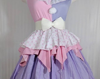 VK Freakshow harlequin fairy kei pastel clown lolita Halloween costume dress small to plus size