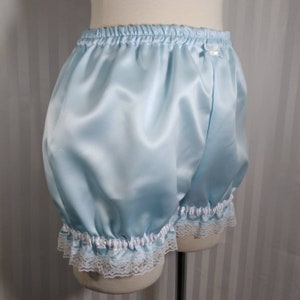 Mini satin burlesque bloomers with white lace trim steampunk lolita CHOOSE YOUR COLOR adult woman