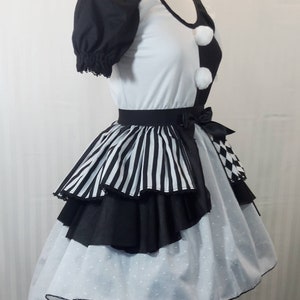 WÄHLEN SIE IHRE FARBE Vk Freakshow Harlekin Pirat Clown Lolita Halloween Kostüm Kleid klein bis plus Größe