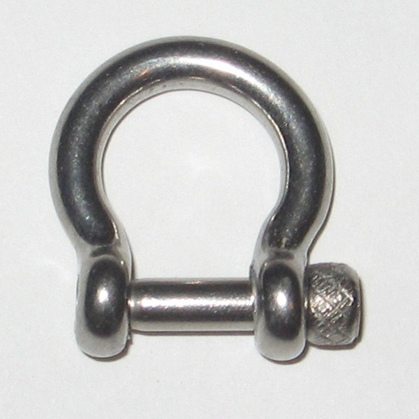 10 count 4mm stainless steel shackle for making paracord bracelets BOW shackles Knurled Pin