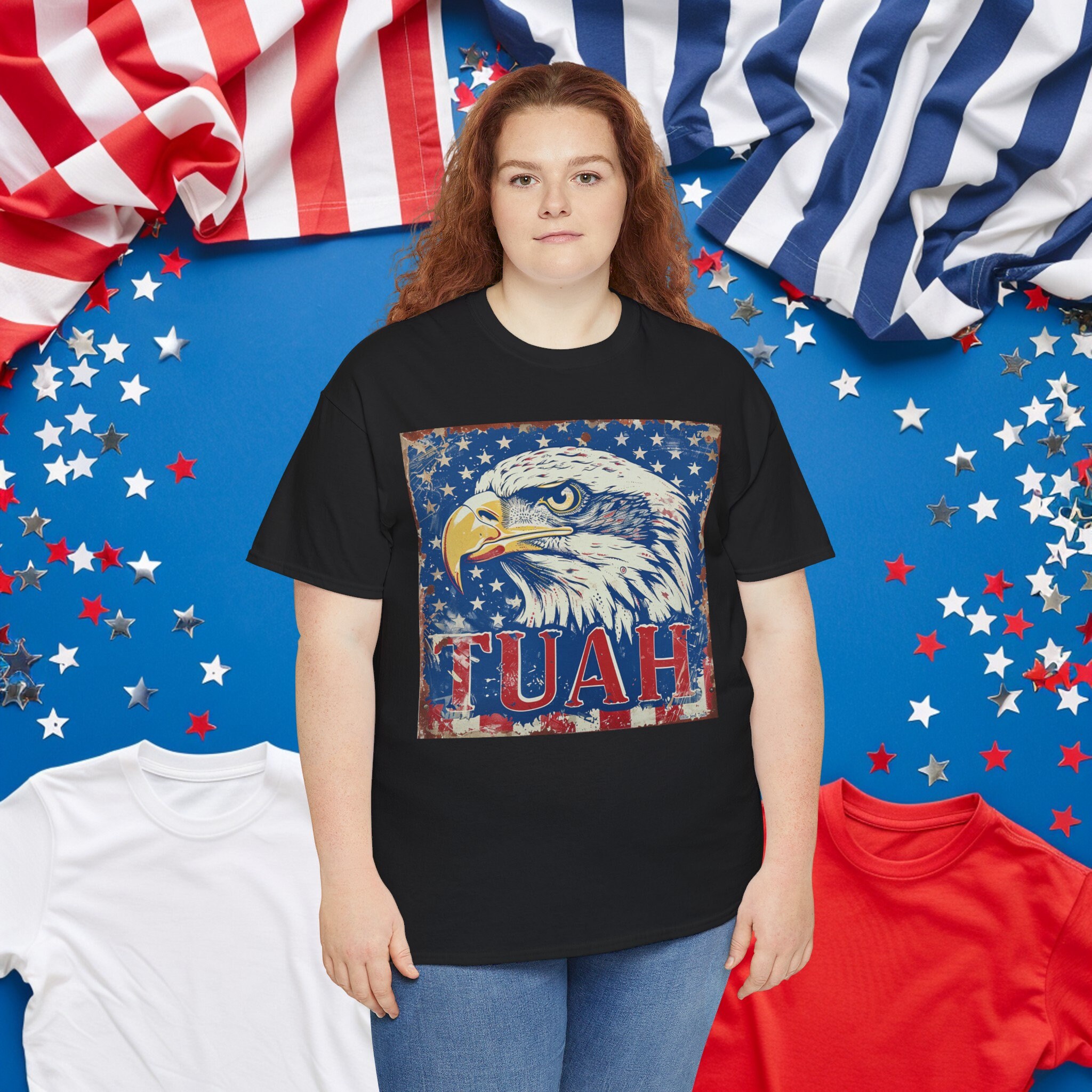 Hawk Tuah Shirt Funny Viral Meme Gift Funny 4th of July Shirt for Him