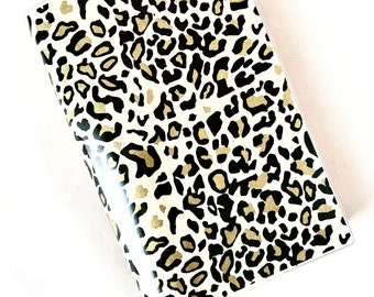 Paperback Book Cover - Animal Print Gold Black Leopard Cheetah - Small Mass Market Size