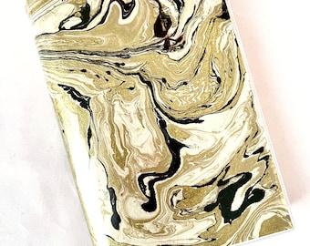 Paperback Book Cover - Gold Black Cream Marbled - Small Mass Market Size