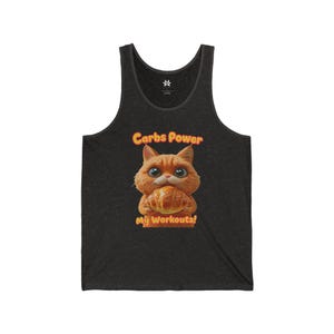 Funny Cat Workout Tank, Comfy Gym Top, Gift for Animal Lovers, Cat Enthusiast Apparel, Fitness Humor Clothing