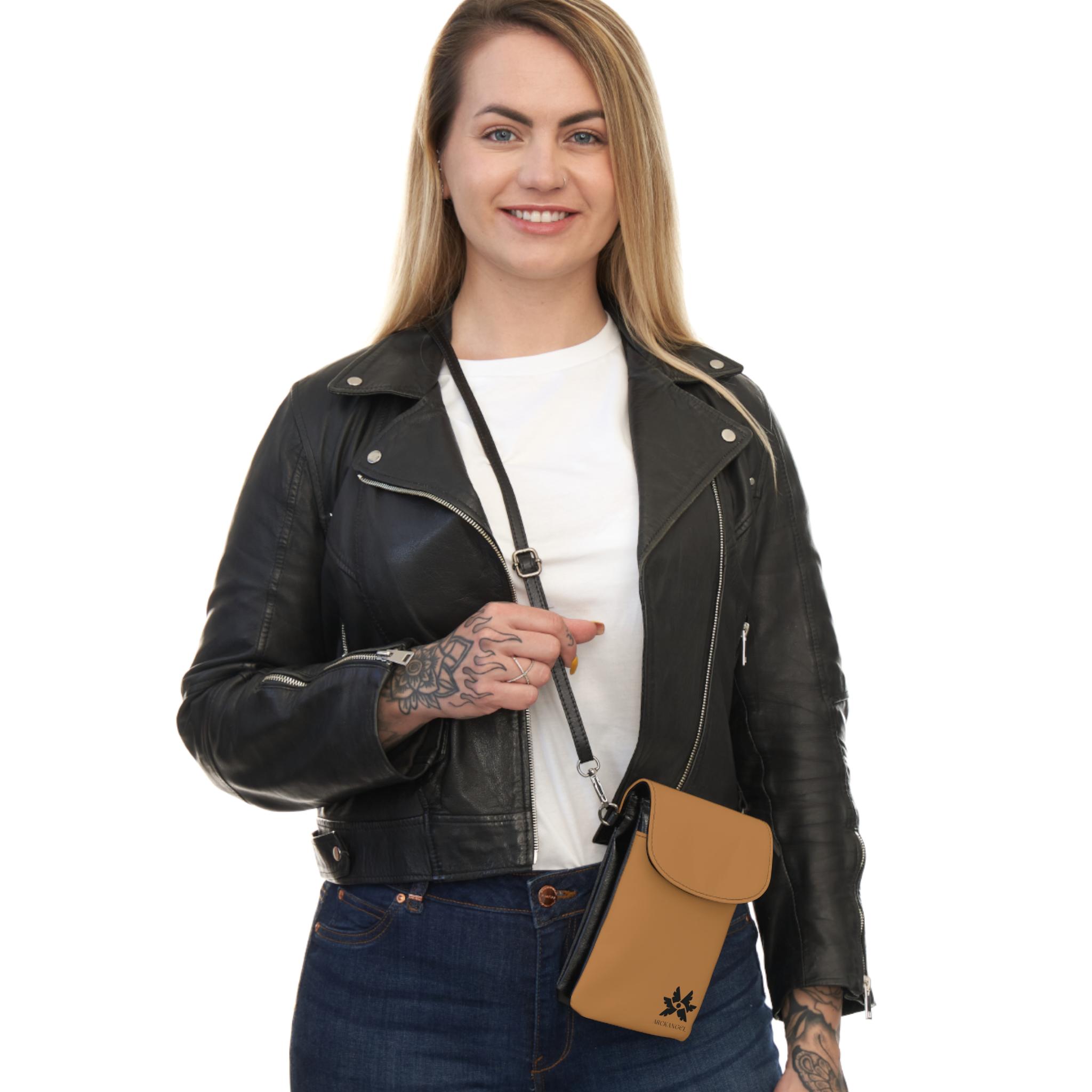 Portafoglio Da Polso RFID Donna In Pelle Vegana - 3 Cerniere - Borsa Convertibile A Tracolla - 2