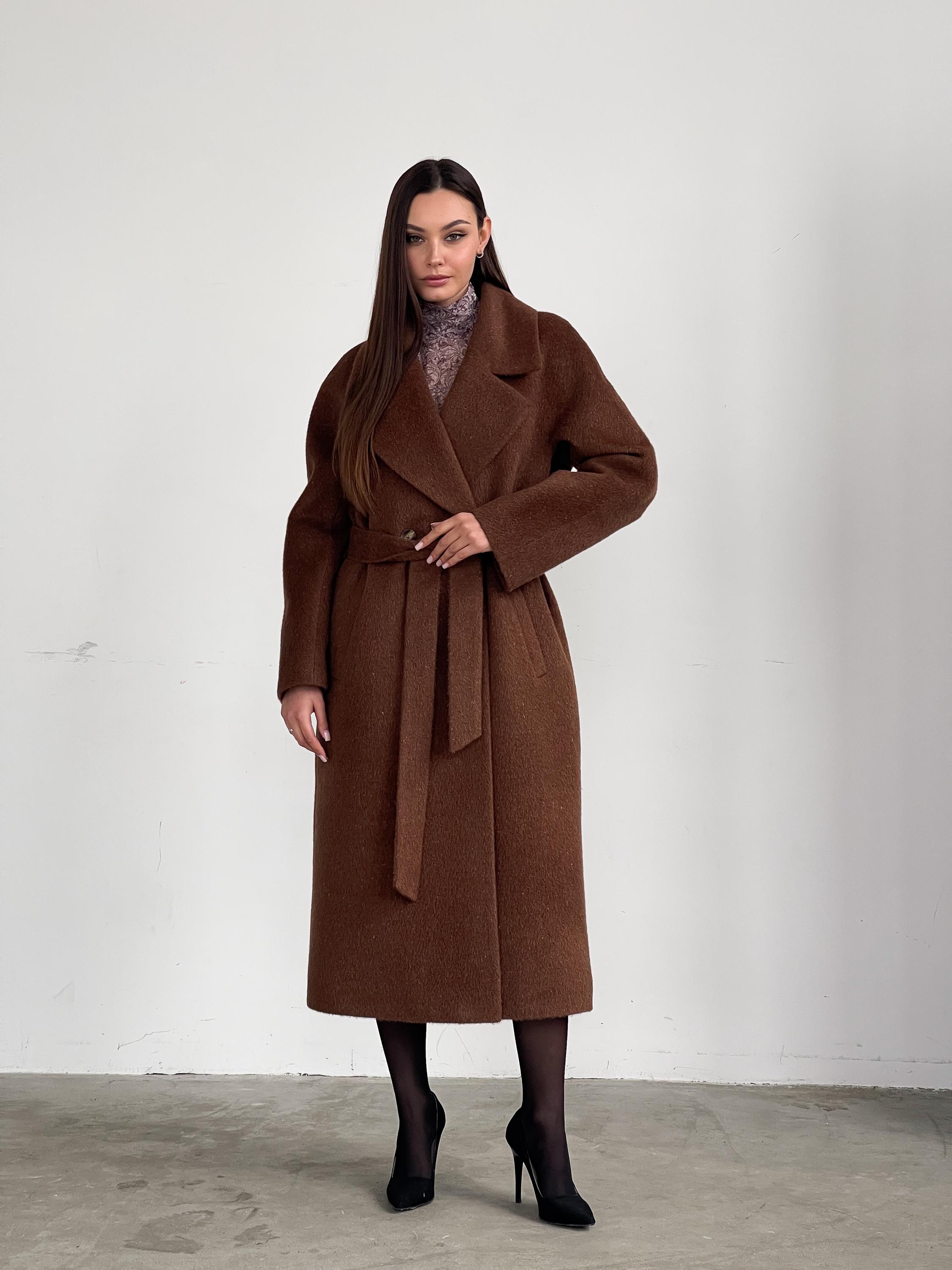 ◎ cream chocolate bar wool knit coat