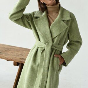 コート on&on Aline Silhouette Handmade Wool Coat NEW4WHB26_4B Designer fashion, Seoul-fully created | W Concept