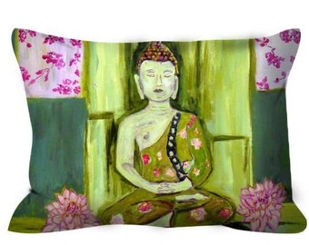 Buddha ~ Buddha Pillow ~ Buddha Decor ~ Chinoiserie Pillow ~ Zen Pillow ~ Bohemian Zen Decor ~ Buddha