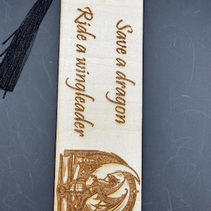 Save a dragon Ride a wingleader Wooden Bookmark with Dragon-Fourth Wing Inspired
