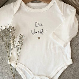Baby Body I personalisiert I Baumwolle I Geschenk I Geburt I Mama I Baby I Wunschtext I Herz