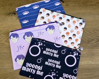 Flat BTS/ARMY Zippered Pouch