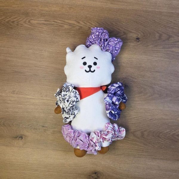 BTS/ARMY Cotton Fabric Hair Scrunchies-Large & Small
