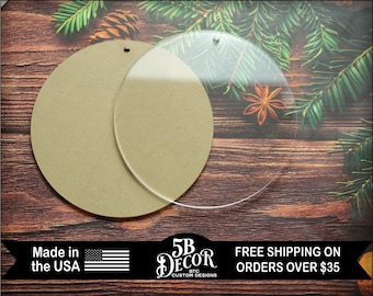 Clear Acrylic Round Blanks: Laser Cut DIY Craft Shapes
