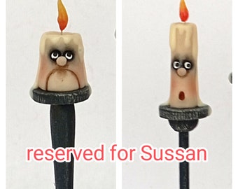 1:12 th scale set of 2 candles, reserved for Sussan.