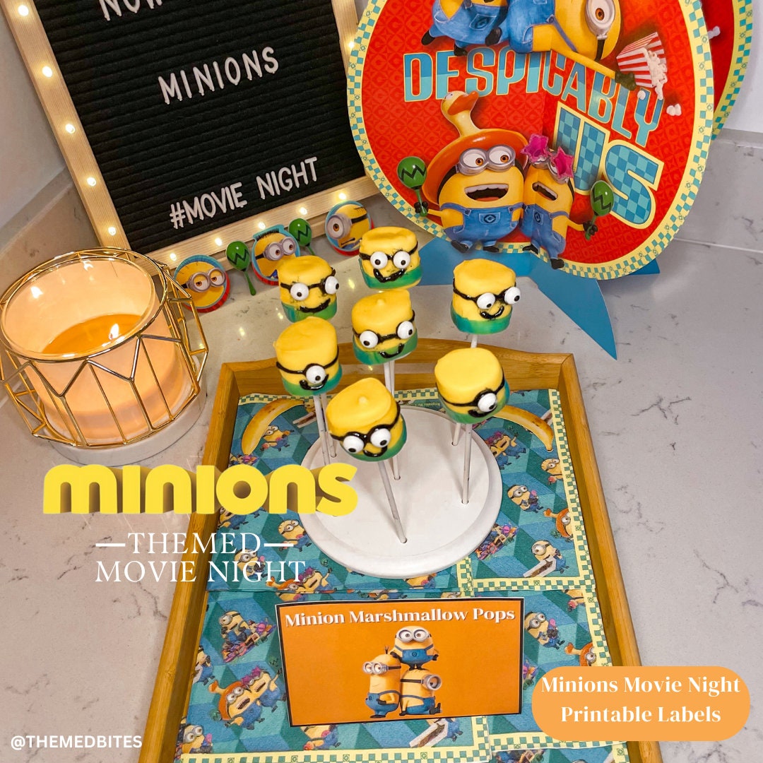 Minions Themed Movie Night Decor Birthday Party Decor Party Snack Ideas ...