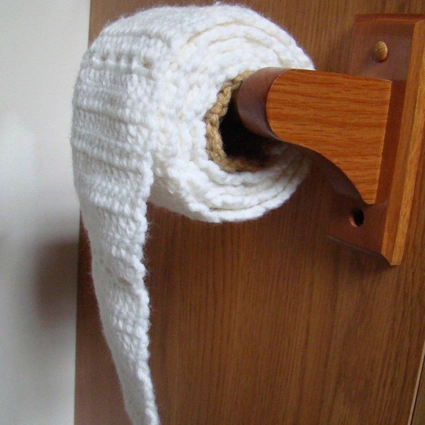 Crochet toilet paper scarf