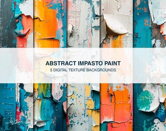 Texture di pittura a olio astratta Impasto / Sfondo digitale / Texture di sfondo / Sfondo dipinto a olio / Texture di vernice screpolata