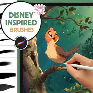 Procreate Brushes: Retro Cartoon Creation Kit, 50 Brushes for Lineart, Sketching, Humans, Nature, Foliage, Clouds, Flowers, and Fun Extras