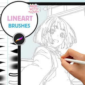 Procreate Brushes: Anime and Manga Pencil Perfection, 15 Brushes for Pencil and Lineart