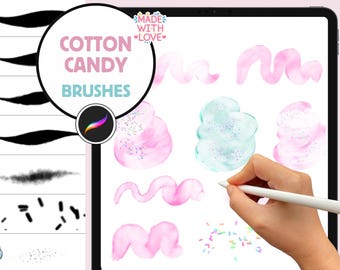 Sweet Treats Procreate Brushes: Cotton Candy & Frosting