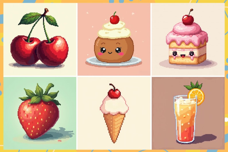 Pixel Art Procreate-penslar: 8-bitars paradis bild 8