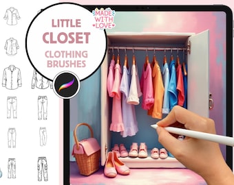 Procreate Clothing Stamps: Dress-Up Brushes, Frills & Lace