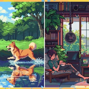 Pixel Art Procreate-penslar: 8-bitars paradis bild 6