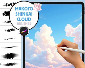 Makoto Shinkai Cloud Procreate Brushes: Anime Sky Collection