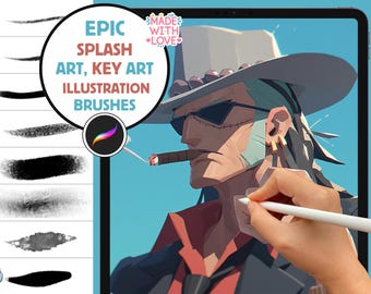 Procreate Brushes: Epic Splash Art Brush Pack