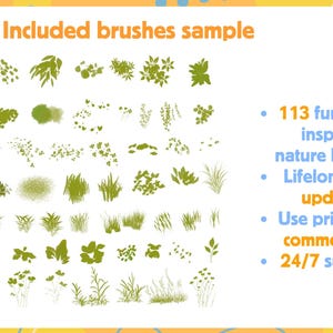 Ghibli Nature Procreate Brushes: Backgrounds, Foliage, Weather - Etsy