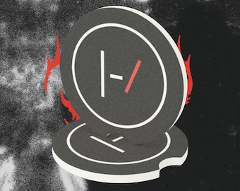 Posavasos para coche de Twenty One Pilots, portavasos absorbente de esteatita Blurryface, inspirado en los fans de TOP