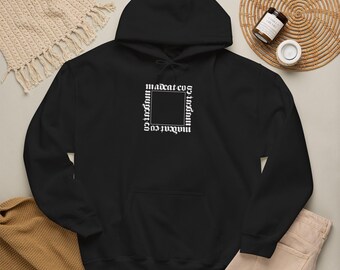 Madcat Square Design, Unisex Hoodie, Hooded Sweatshirt