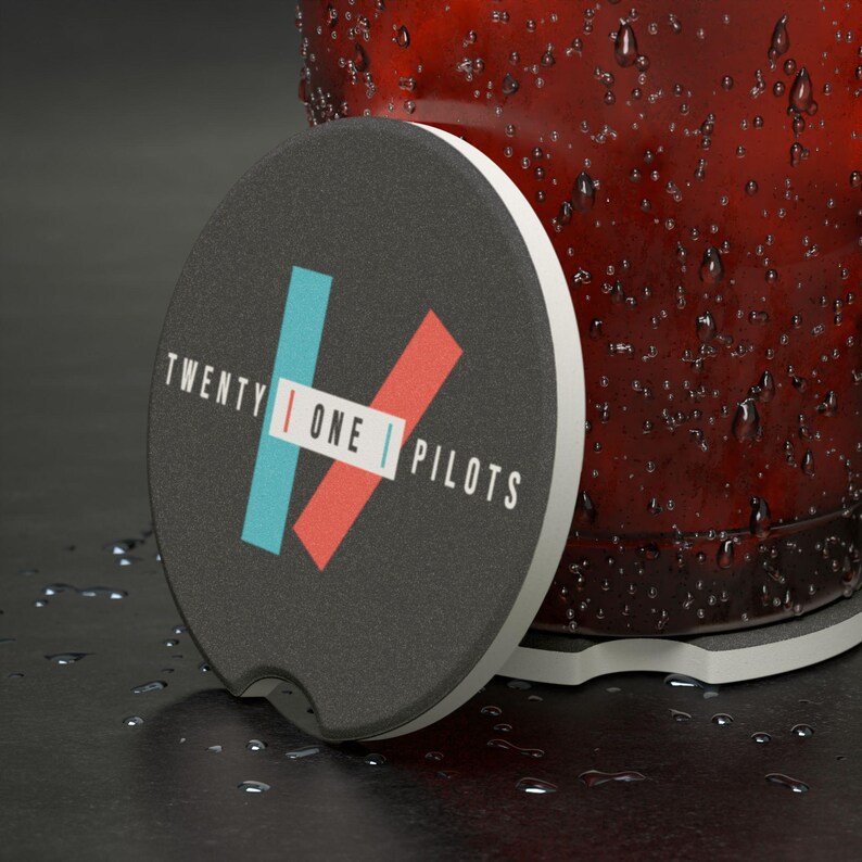 Twenty One Pilots Car Coaster, RAB Soapstone Absorbent Cup Holder image 4