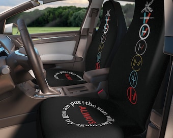 Twenty One Pilots All Eras Set of 2 Car Seat Covers, TOP Fan Inspired
