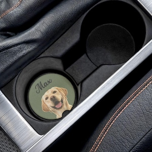 Custom Pet Car Coasters, Christmas Gift for Dog Mom, Custom Pet Gifts, Gift for Him Her, Custom Photo Car Coaster, Personalized Car Coaster
