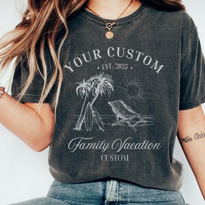 Custom Family Vacation Shirts, Personalized Matching Trip Shirts, Family Reunion Shirt, Cruise Tshirt, Beach Vacation Tee bild 2
