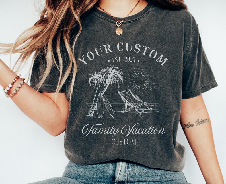 Custom Family Vacation Shirts, Personalized Matching Trip Shirts, Family Reunion Shirt, Cruise Tshirt, Beach Vacation Tee bild 2