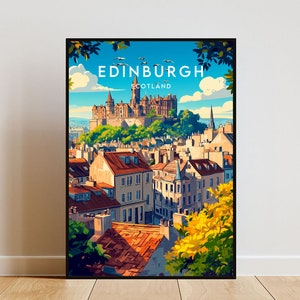 Edinburgh Travel Print - Schottland, Edinburgh Poster, Schottland Poster, Reise Wandkunst, Schottland Druck, Poster, Schottland, Europa, Edinburgh