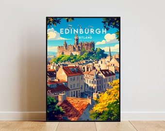 Edinburgh Travel Print - Scotland, Edinburgh Poster, Scotland Poster, Travel Wall Art, Scotland Print, Poster, Scotland, Europe, Edinburgh