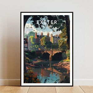 Exeter Travel Print - England, Exeter Poster, England Poster, Travel Wall Art, England Print, England, Europe, Exeter, UK, Britain
